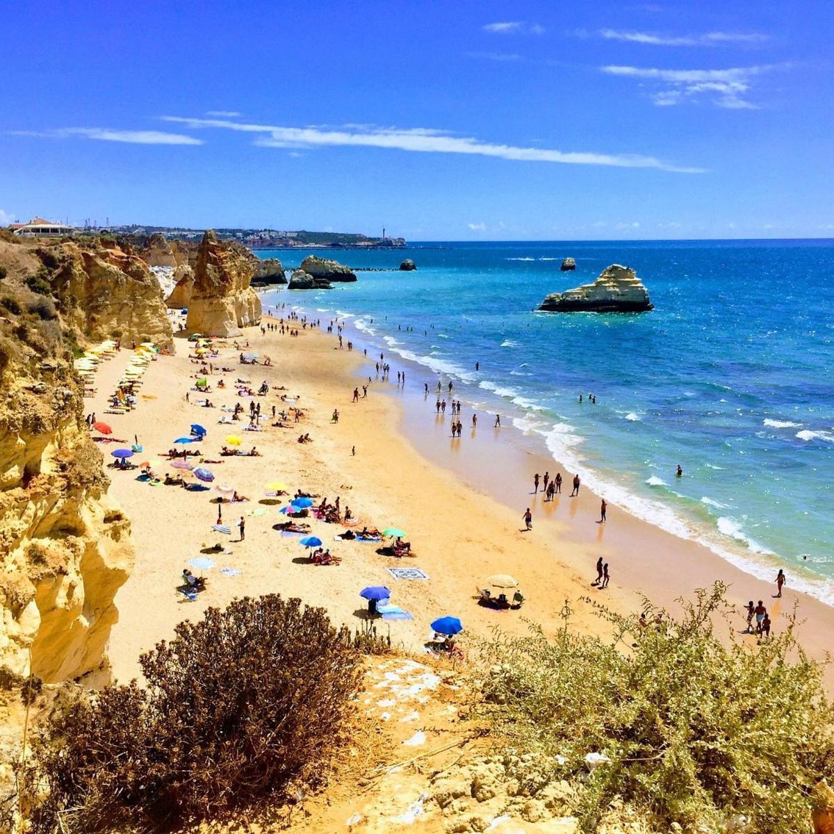 Luxury 2 Min Beach With Balcony, Ocean View, Wifi, Ac, Smarttv Portimão Exterior photo
